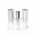 Wide Plain Cuff In Sterling Silver