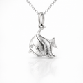 Ocean Inspired Enchanting 18K Angelfish Pendant