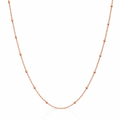 Chain Necklace | 9ct Rose Gold Diamond Cut Curb Link Ball