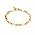 Figaro Bracelet In Stainless Steel &amp; 18K Gold Plate