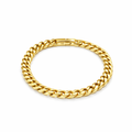 Curb Bracelet In Stainless Steel 14K Gold Plate