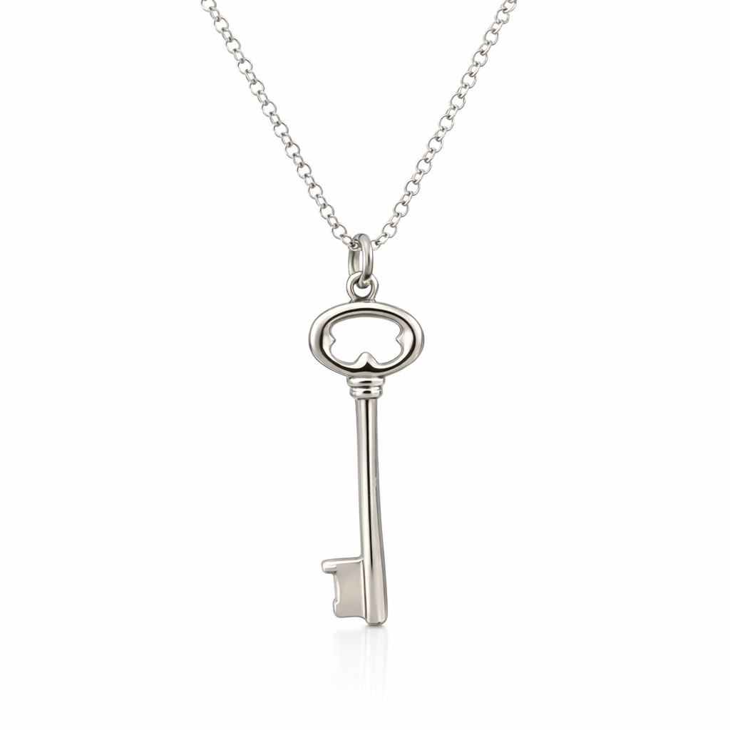 Key Pendant On Silver Chain
