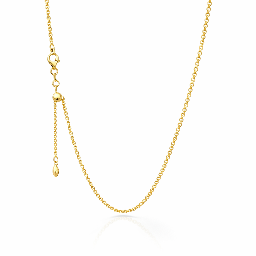 Slider Chain Necklace | 9ct Yellow Gold