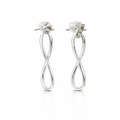 Infinity Hoop Earrings In Sterling Silver