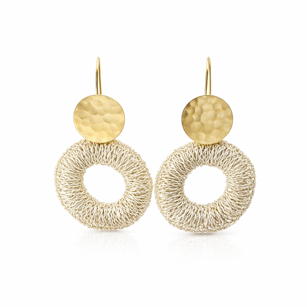 Kina Earrings Gold by Bilum And Bilas