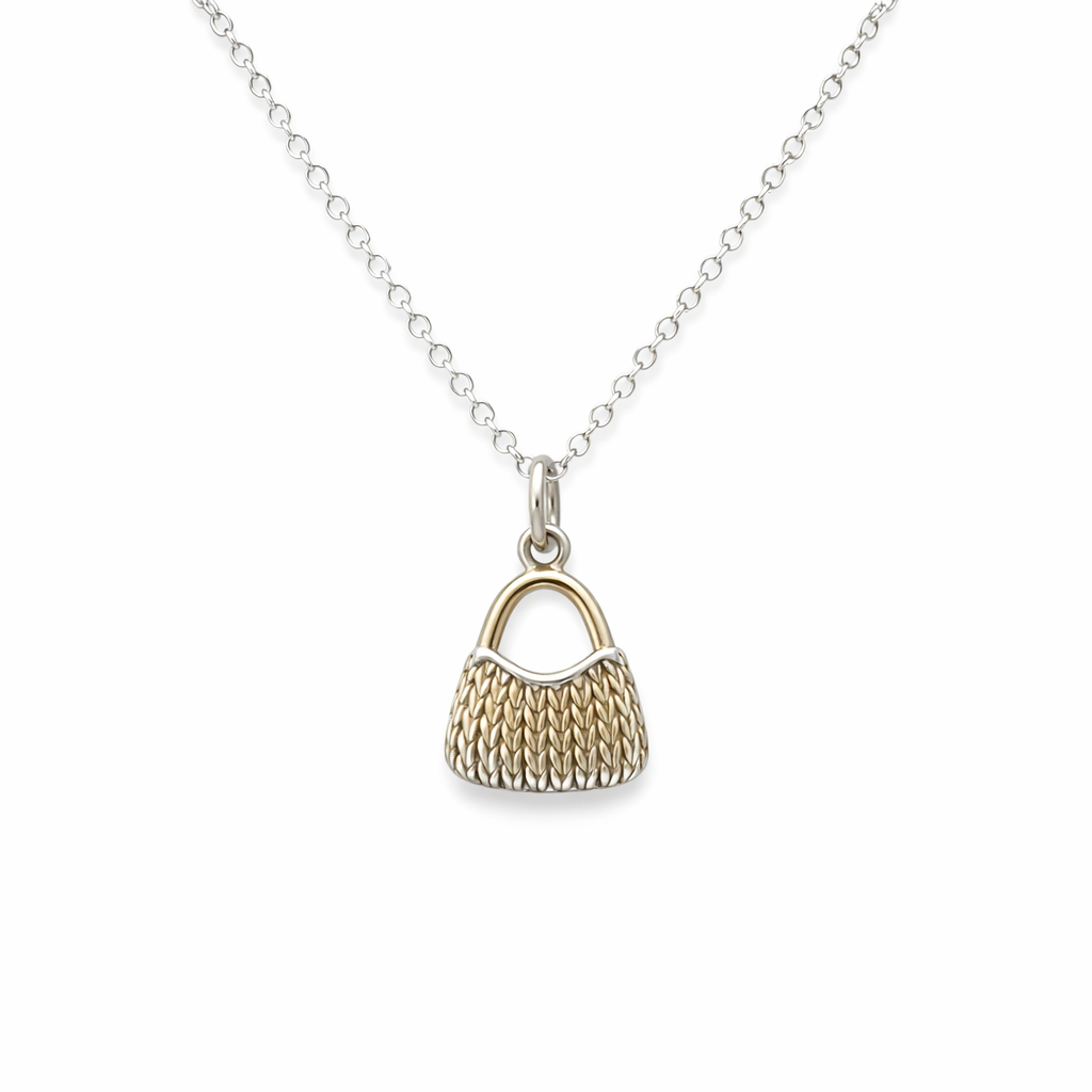 String Bilum Pendant In Sterling Silver