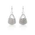 String Bilum Earrings In Sterling Silver