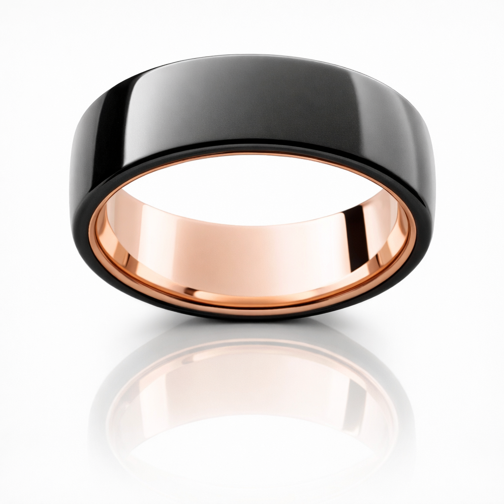 Maverick Rose Ring With Black Zirconium
