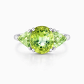 Green Tourmaline 18K White Gold Ring