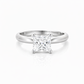 Princess Cut Cubic Ring | Sterling Silver