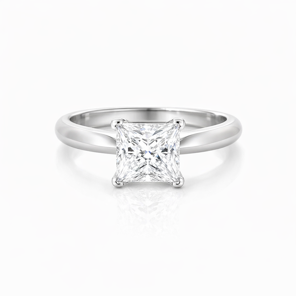 Princess Cut Cubic Ring | Sterling Silver