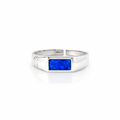 Inlaid Opal Ring In Sterling Silver