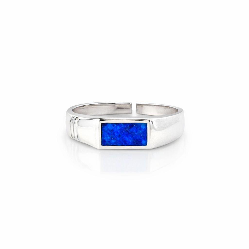 Inlaid Opal Ring In Sterling Silver