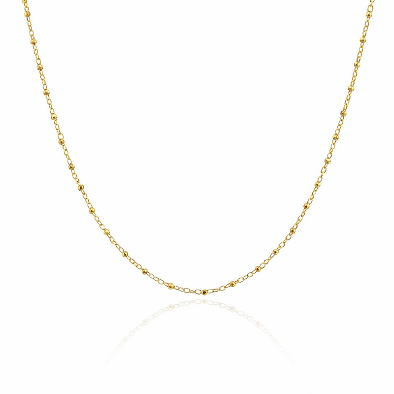 Beaded Chain Necklace | 18K Delicate