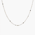 Elegant 18K Chain With Reflective Cube Beads, Timeless