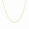 Gilded Grace: 9K Yellow Gold 55cm Elongated Trace Chain