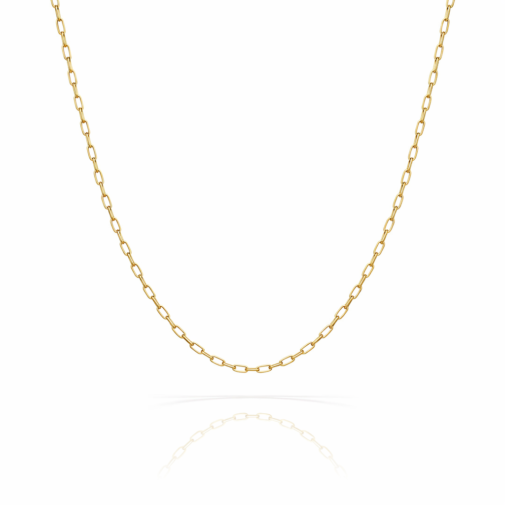 Necklace: 9K Gold 45cm Elongated Trace