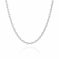 Elegant White Gold Cable Link Chain