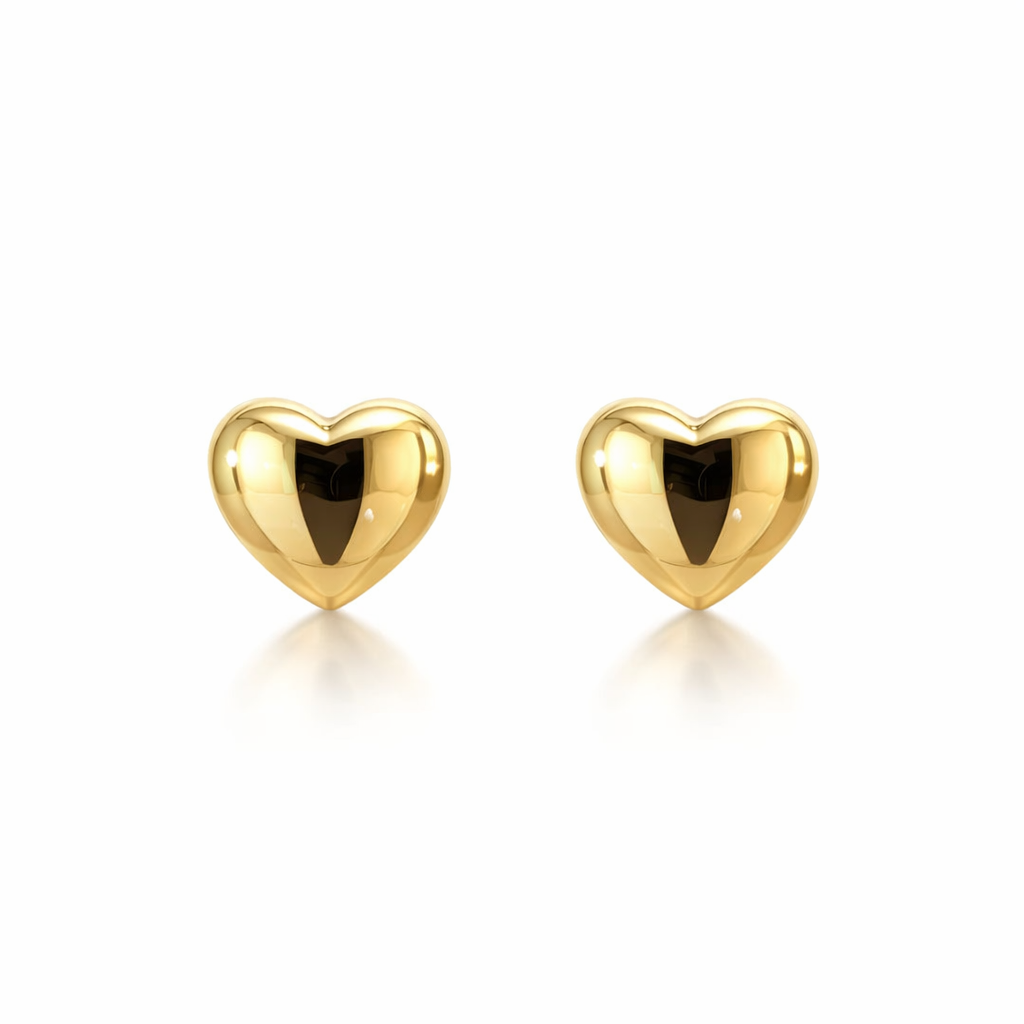 Heart Shaped Earring in Silver Gold Plate