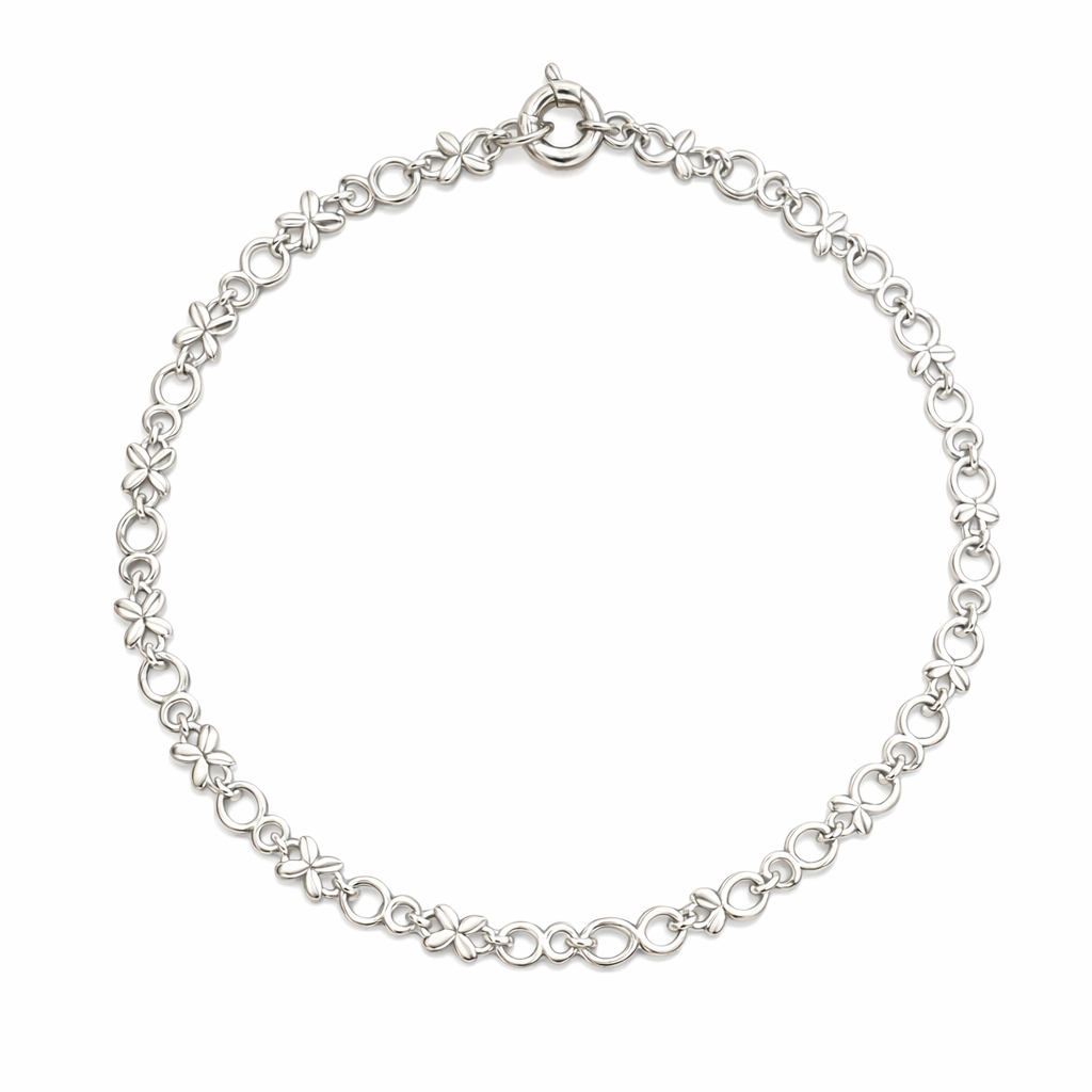 Hugs and Kisses Sterling Silver Necklace