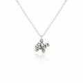Petals Silver Necklace  "Sometimes You Will" Turtle