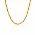Gleaming Elegance: Gold-Plated Bead Necklace 70cm