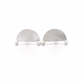 Half Moon Stud In Sterling Silver
