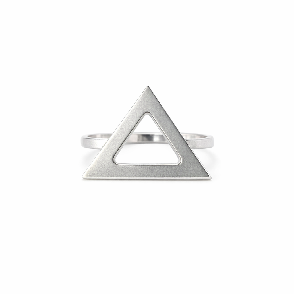 Triangle Design Ring in Sterling Silver
