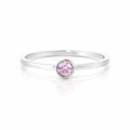 Pink Cubic Set in Sterling Silver