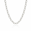 Oval Belchor Chain Necklace In Silver 55cm