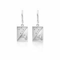 Papua New Guinea Flag Earrings In Sterling Silver