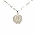 Starburst Disc Buka Pendant In Sterling Silver