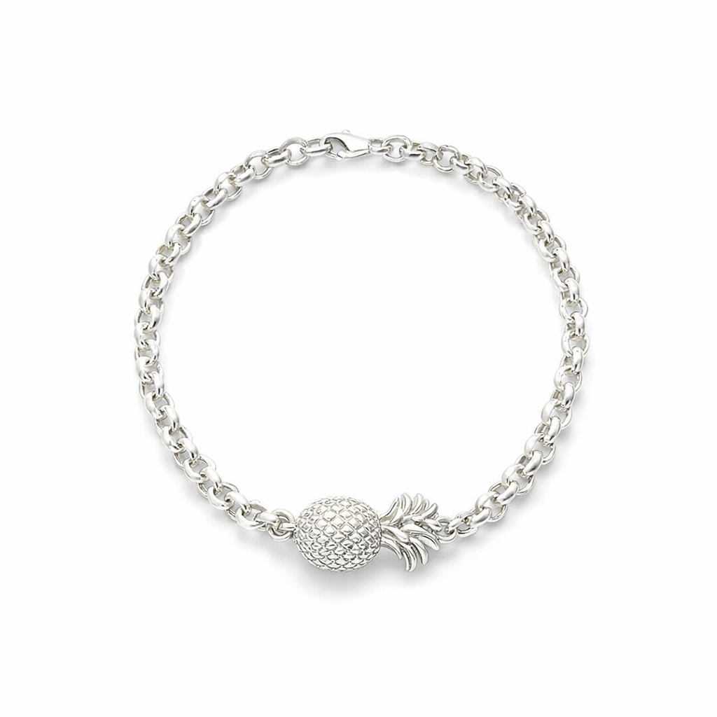 Pineapple Bracelet In Sterling Silver