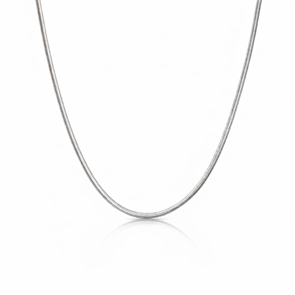 Sterling silver snake style necklace