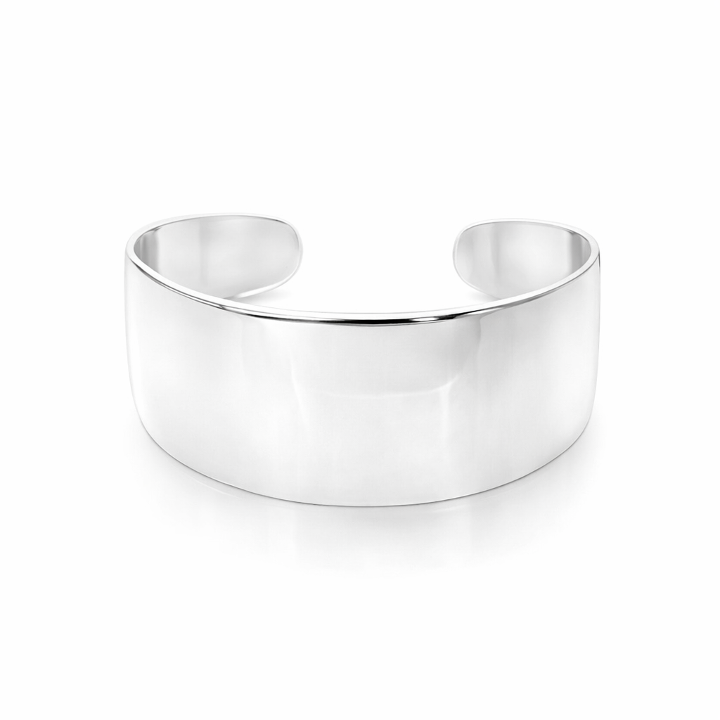 Cuff Bangle In Sterling Silver