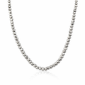 Radiant Elegance: Silver-Plated Pyrite Bead Necklace 70cm