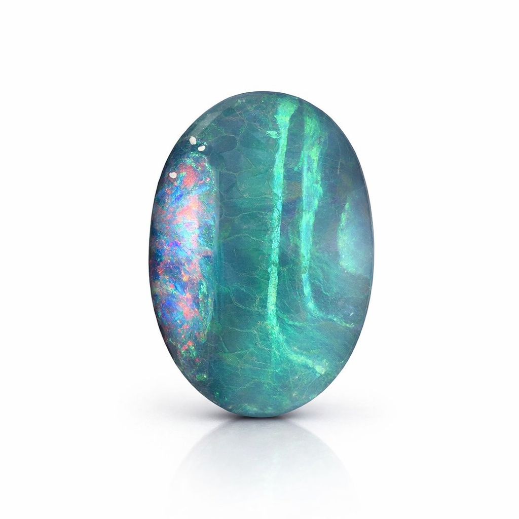 Elegant Teal And Emerald Opal Gemstone
