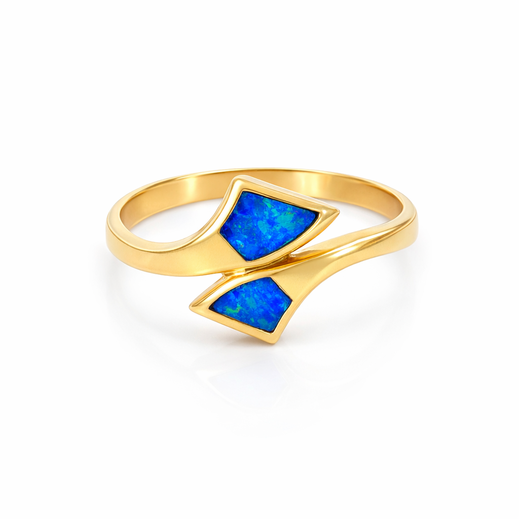 Inlaid Opal Ring | 18ct Yellow Gold Ring