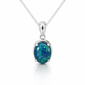Ocean Blue Opal Pendant