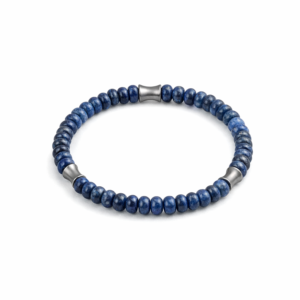 Men's Dumortierite Beaded Bracelet