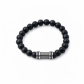 Agate Stone Bead Bracelet &amp; Stainless Steel Decorative Bead