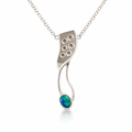 Aussie Opulence And Artisanal Finesse Opal Silver Pendant