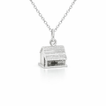 Coastal Hut Pendant In Sterling Silver