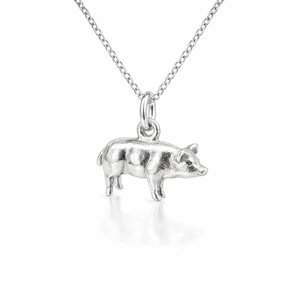 Piglet Pendant In Sterling Silver