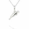 Elegant Sterling Silver Whale Pendant