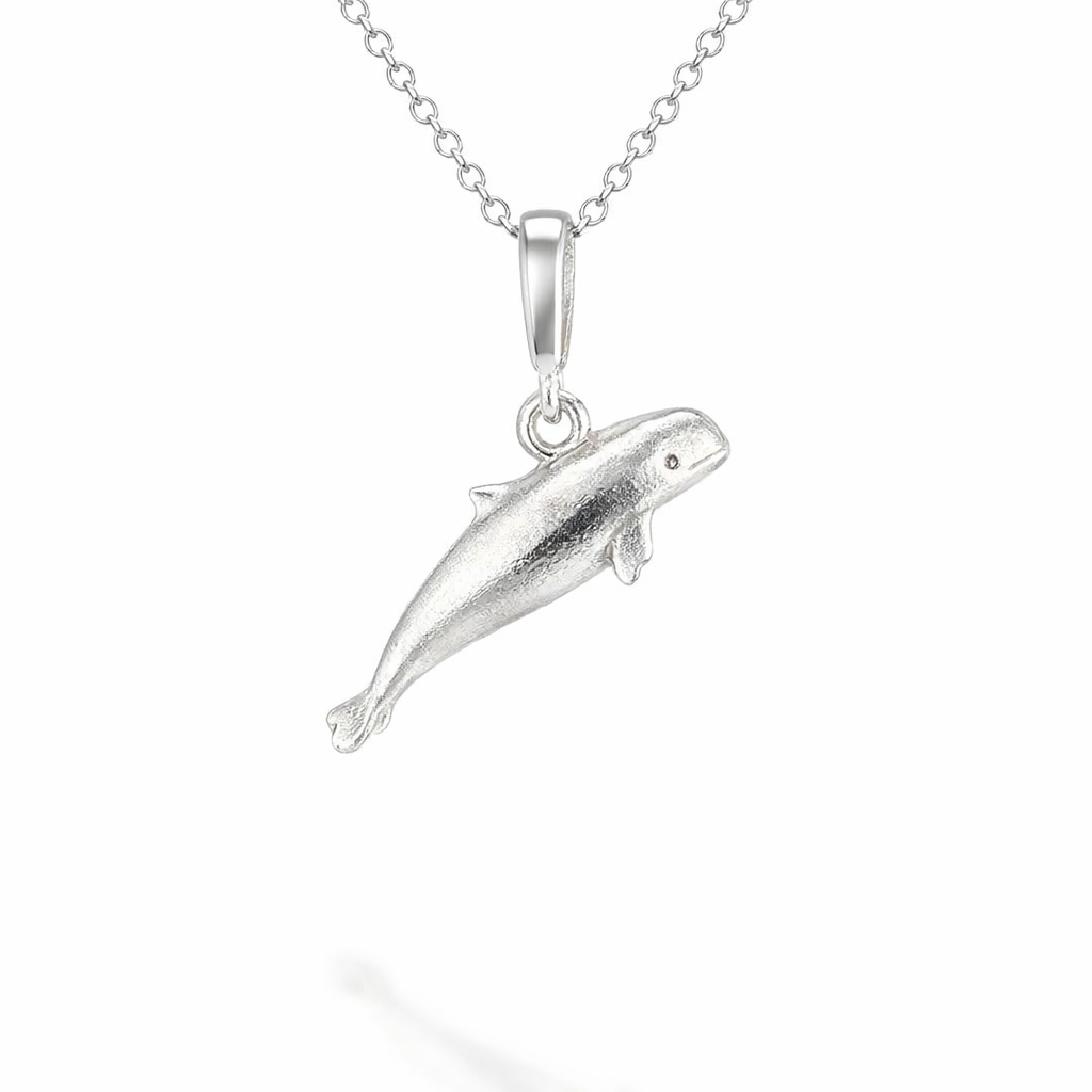 Elegant Sterling Silver Whale Pendant