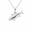 Elegant Sterling Silver Tuna Pendant