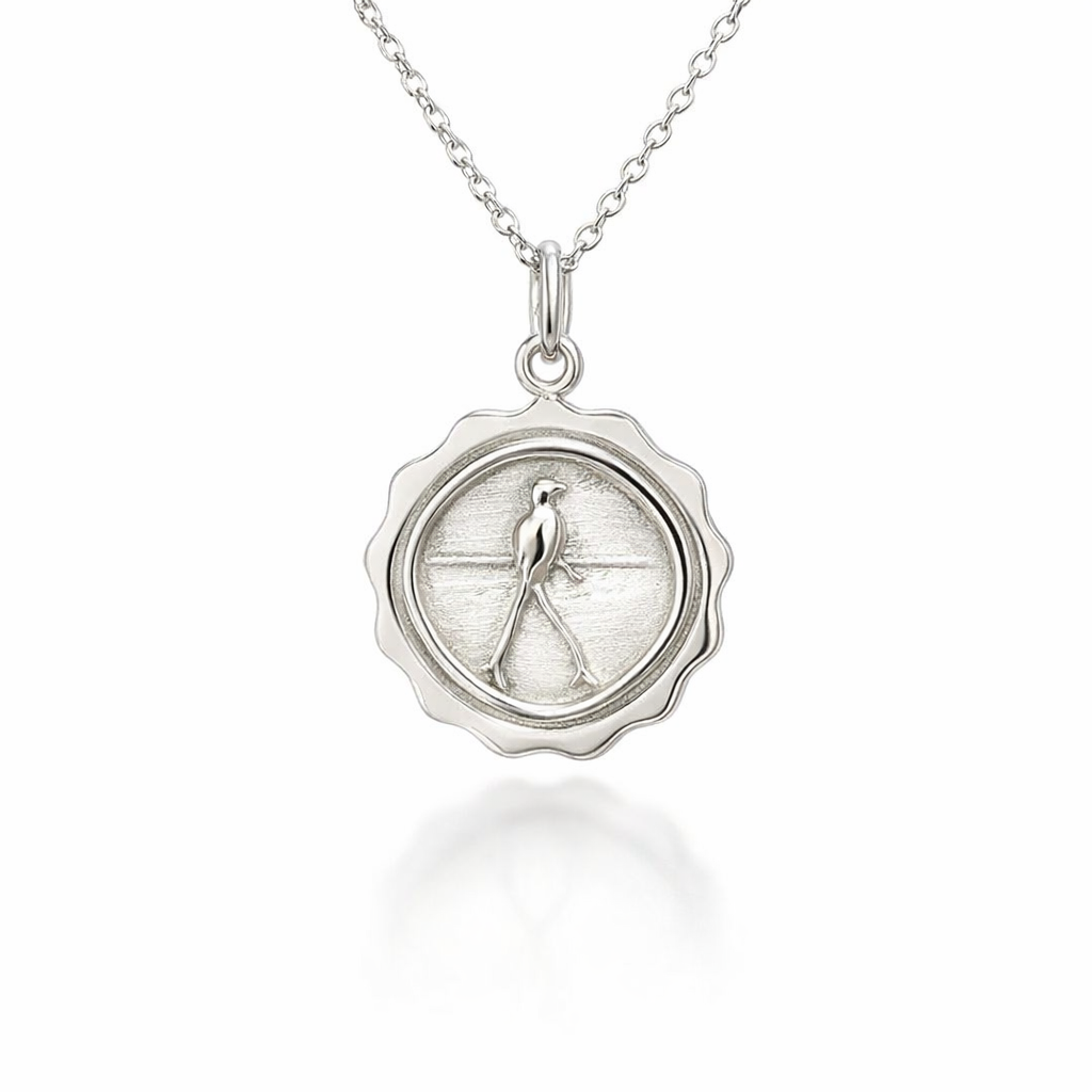 King Bird Of Paradise Pendant In Sterling Silver