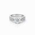 Cubic Zirconia Ring In Sterling Silver