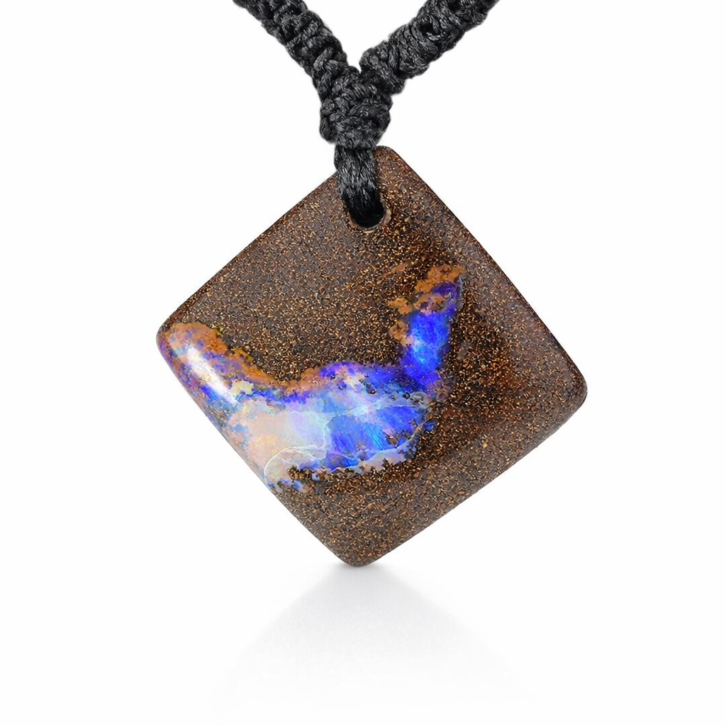 Australian Boulder Opal on Black Cord